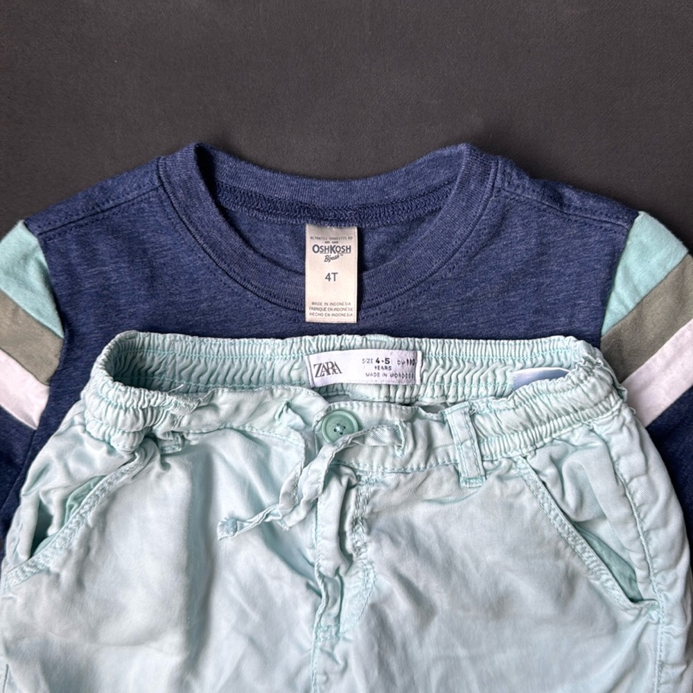 Toddler 2 pc set Blue & Teal Outfit - Picture 7 of 12